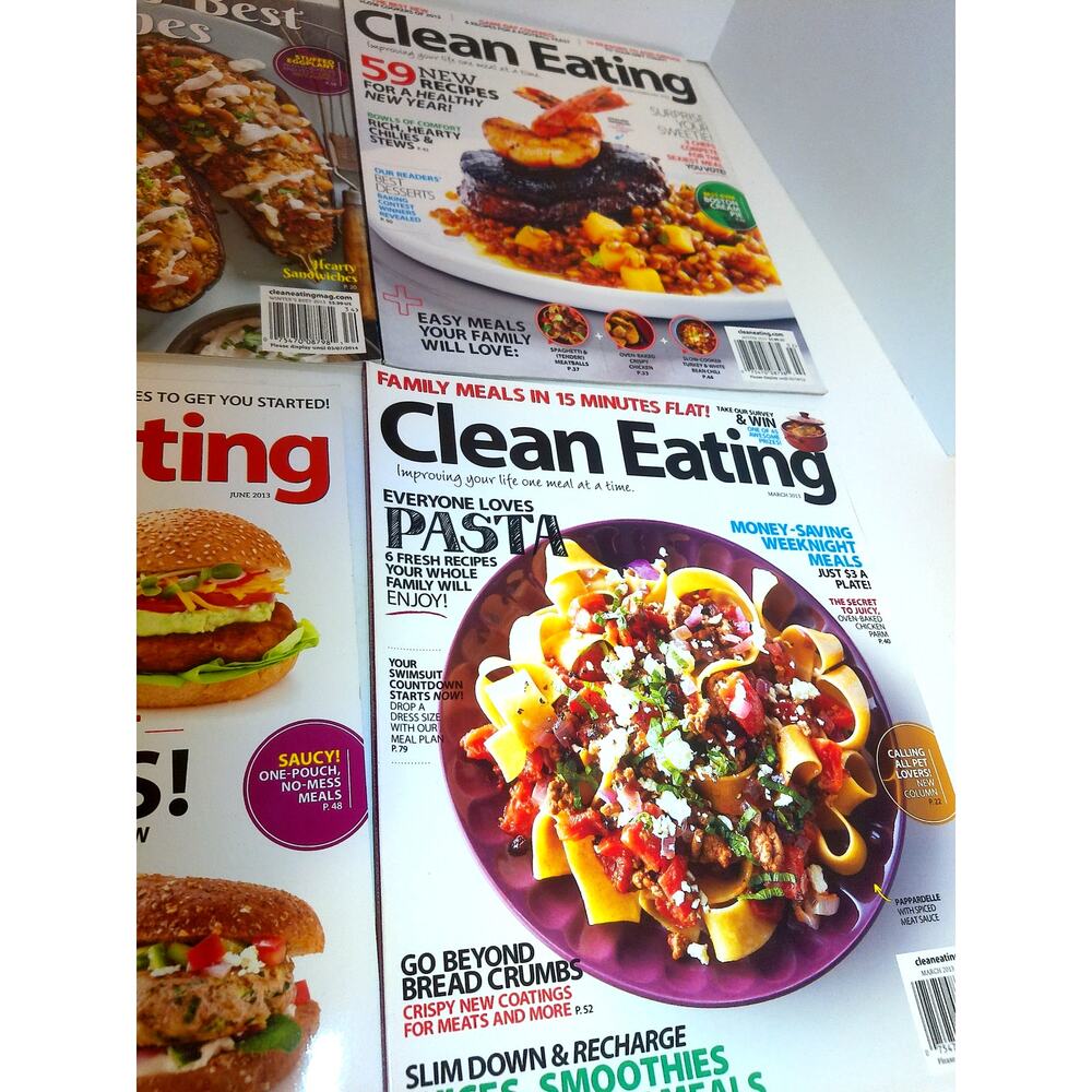 Clean Eating Magazine 2012 And 2013 Set Of 6 New - Picture 3 of 11